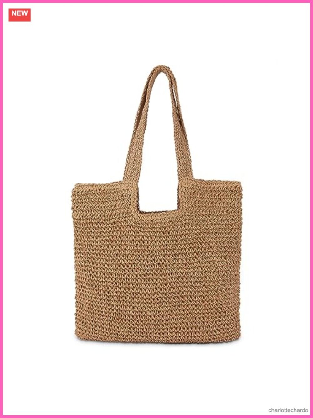 Straw Beach Tote Large Summer Boho Woven Rattan Bag